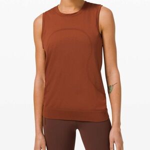 Lululemon Swiftly Breathe Muscle Tank Top
Dark Terracotta size 6